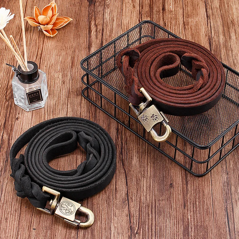 สายจูงสุนัขหนังแท้ - สายจูงฝึก - Leather Strap Quick Release บทวิจารณ์และราคา