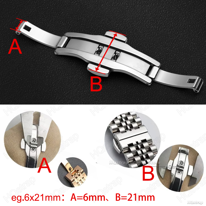 6 มม.x 19/21/23/25 มม.ผีเสื้อห - Butterfly Clasp Deployant บทวิจารณ์และราคา