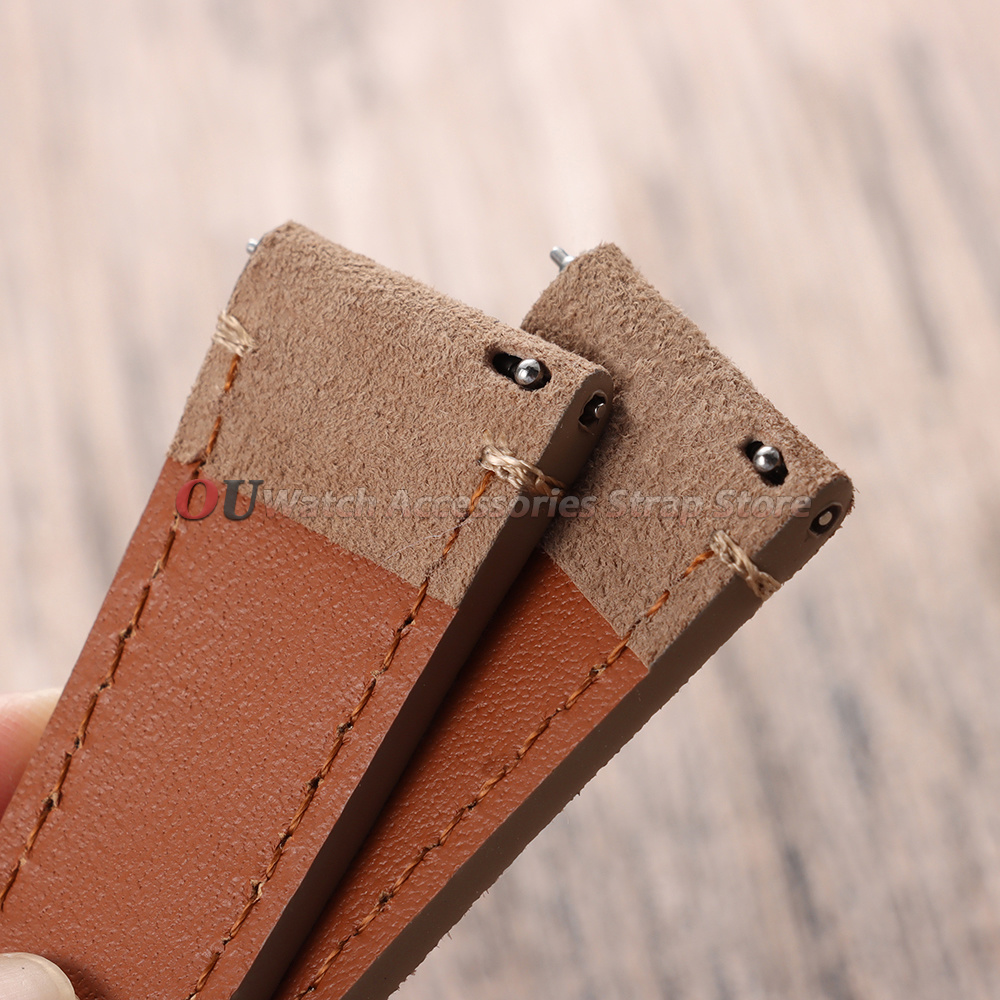 สายนาฬิกาหนังวัวแท้แบบวินเทจ ข - Suede Strap Watch บทวิจารณ์และราคา