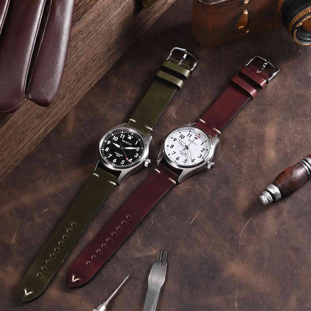 Wocci สายนาฬิกาหนังเคลือบแว็กซ - Leather Strap Quick Release บทวิจารณ์และราคา