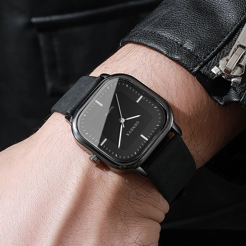 แฟชั่นนาฬิกาข้อมือผู้ชายหน้าปั - Leather Watch Band Men บทวิจารณ์และราคา